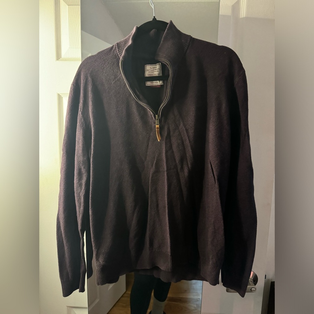 Fat face Eggplant purple Zip up sweater - Sz L
